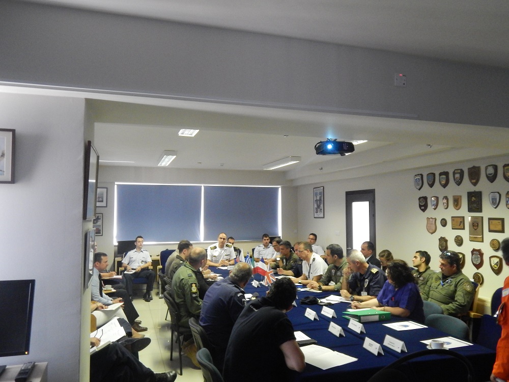 ARGONAUT 2018 SAR Phase coordinating meeting between the organizing teams of the participating countries and the Cypriot agencies involved