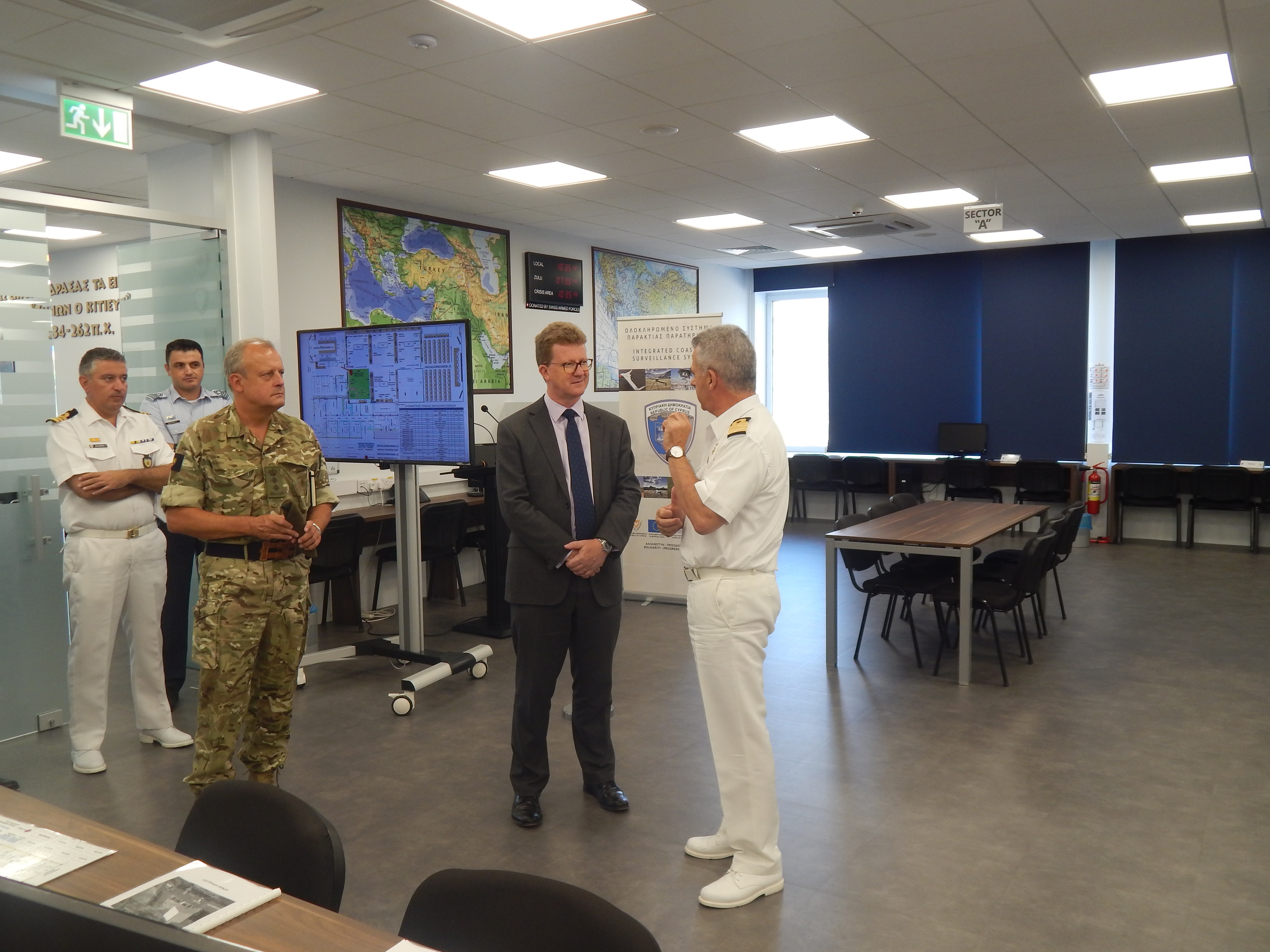 THE HIGH COMMISSIONER OF THE UNITED KINGDOM OF GREAT BRITAIN AND NORTHERN IRELAND TO CYPRUS, VISITED THE JRCC LARNACA