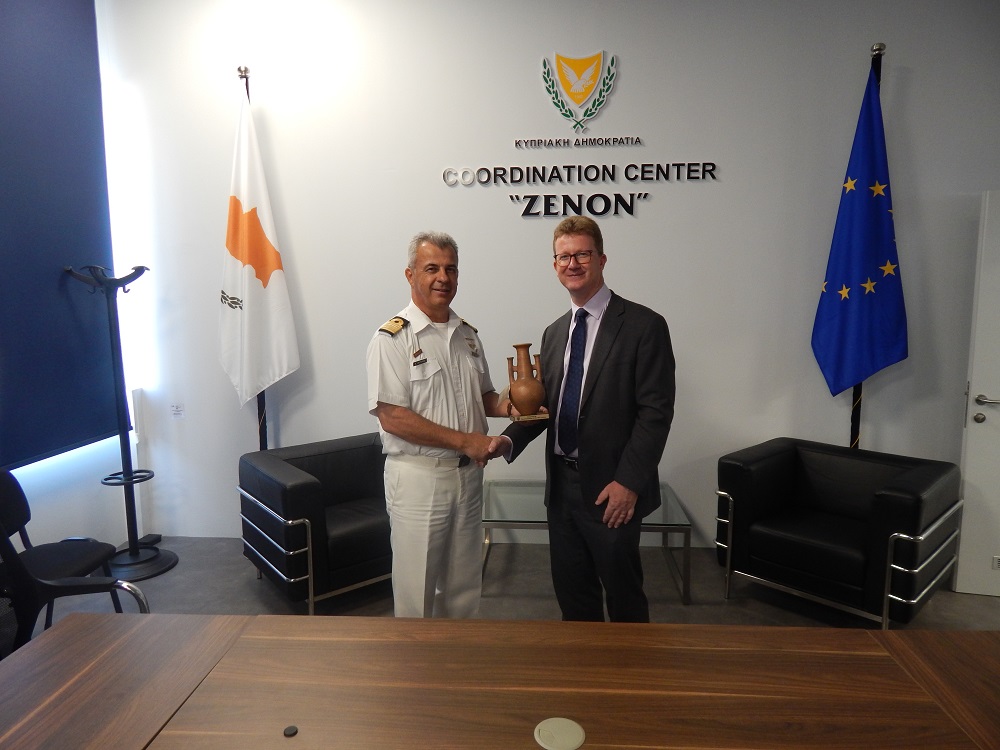 THE HIGH COMMISSIONER OF THE UNITED KINGDOM OF GREAT BRITAIN AND NORTHERN IRELAND TO CYPRUS, VISITED THE JRCC LARNACA